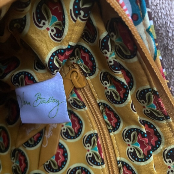 Vera Bradley Yellow/Aqua Purse - Picture 6 of 7